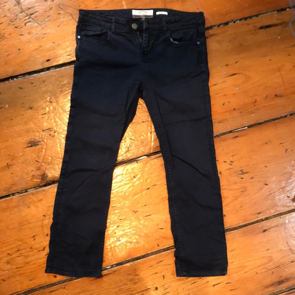 Cropped denim pants